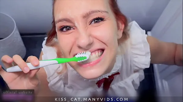 HD I'm Sloppy Sucking with Face Fucking to get Cum for my Teeth mega Clips