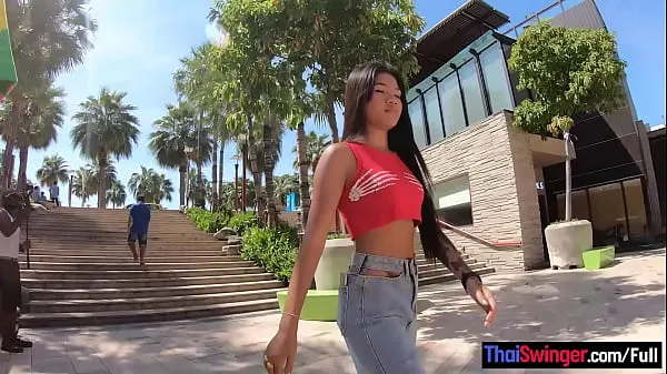 HD Amateur Thai teen with her 2 week boyfriend out and about before the sex clip lớn