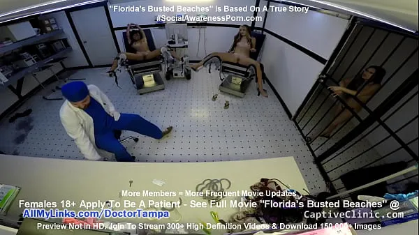 HD Floridas Busted Beaches" Asia Perez Little Mina & Ami Rogue Arrested & Get Strip Search & Gyno Exam By Doctor Tampa On Way To Florida Beach mega klip