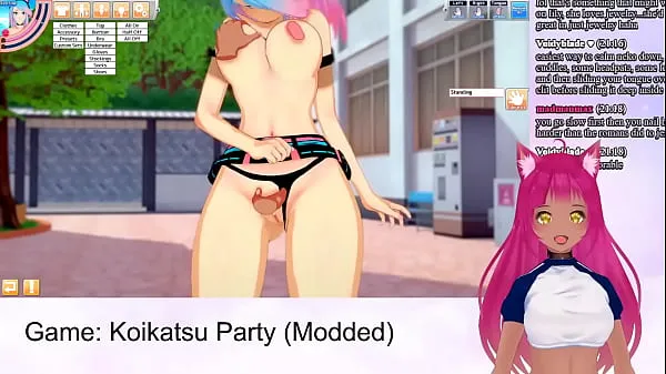 HD VTuber LewdNeko Plays Koikatsu Party Part 3 คลิปขนาดใหญ่