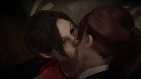 HD Resident Evil Double Futa - Claire Redfield (Remake) and Claire (Revelations 2) Sex Crossover คลิปขนาดใหญ่