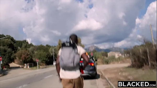 HD BLACKED Yukki & Tasha pick up hitchhiker on BBC adventure คลิปขนาดใหญ่