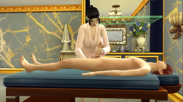 HD Japanese stepmom gives her stepson a massage in her new salon - Porn video klip besar