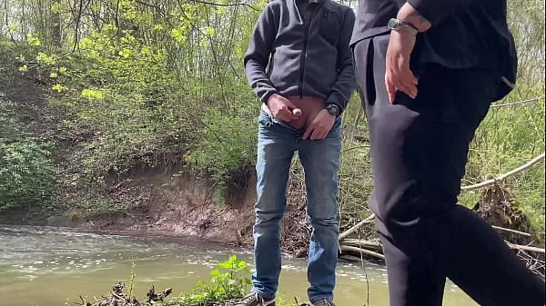 HD Sexy Horny Fat Stranger with a Gorgeous Ass at the Lakeside Jerking My Cock mega klip