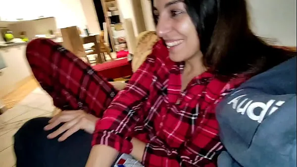HD Wife in pajamas fucks a friend in silence while her husband is in the room megaclips