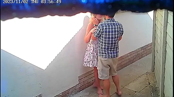 HD Cctv camera caught couple fucking outside public restaurant Klip mega