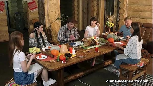 HD Thanksgiving Dinner turns into Fucking Fiesta by ClubSweethearts megaclips